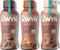 OWYN Only What You Need Double Shot Mocha Latte, Vanilla Latte and Caramel Macchiato Flavored Protein Shake, 20g Protein, 0g Sugar, 3g Fiber, 180mg Caffeine, Dairy Free, Plant Based Protein, 12 CT