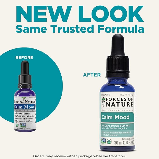 Forces of Nature Calm Mood, Organic Homeopathic Medicine (1 Fl Oz)