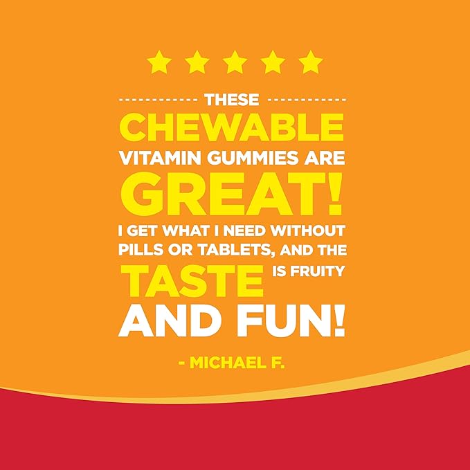 Chewable Vitamin D Gummies for Adults - Delicious Daily Vitamin D3 Gummies with D3 2000IU per Serving - Gluten and Gelatin Free Non-GMO Gummy for Adult Immunity Support - 60 Count