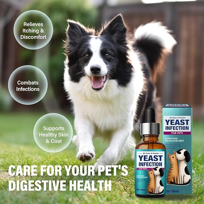 Yeast Infection Treatment for Dogs, Dog Ear Infection Treatment, Prevention & Treatment of Skin & Ear Tract Infections - for Dogs & Cats, 2Fl Oz