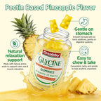 Glycine 3g Gummies, with L Alanine 1000 mg, L Theanine, GABA, Vitamin B6, Sleep Support, Muscle Relaxation, High Absorption Glycine Supplements for Adults, Sugar Free Pineapple Flavor, 60 gummies