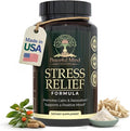Stress Relief Formula - Natural Ashwagandha Capsules GMO Free - unflavoured Quality Herbal Wellness Supplement for Relaxation and Mental clarity-60-count