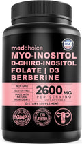 14-in-1 Women’s Inositol Complex Supplement – 40:1 Myo & D-Chiro Inositol with Folate, Vitamin D3, Zinc, Magnesium & Botanicals for Hormone & Feminine Wellness Support – (120 Capsules) (Pack of 1)