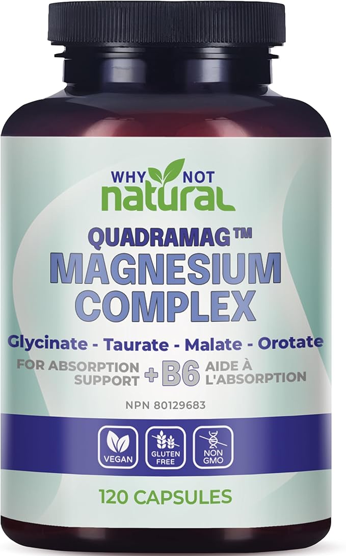 4-in-1 Magnesium Complex Supplement - Glycinate, Taurate, Malate, Orotate Blend - 300 mg per Serving, 120 Capsules