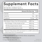 Sports Research® Omega-3 Fish Oil, 8oz Glass Bottle - 4685mg of Wild Caught Alaska Pollock Fish Oil per Serving - Easy-to-Take Liquid · Lemon Flavor · Non-GMO · MSC Certified Sustainable - 48 Servings