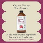 Complete Natural Urinary Tract Complete 12oz - Liquid Supplement for Urinary Tract Health with Organic Cranberry, D-Mannose, Beet Root, Fennel Seed, and Turmeric