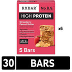 RXBAR High Protein Bars, Gluten Free, Protein Snacks, Strawberry Peanut Butter (6 Boxes, 30 Bars)