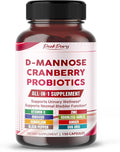 D-Mannose with Cranberry, Probiotics & Uva Ursi – All-in-1 Supplement for Urinary Tract & Bladder Health - 75 Servings