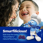 The Smurfs Immune Support Supplement Vitamins for Kids with Elderberry, Zinc, Vitamin C & D for Immune Defense Age 3+ | Made with Real Fruit in a Smurf Berry | Doctor Developed & Non-GMO | 80 Gummies