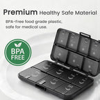 [Upgrade Version] Foldable Weekly Pill Organizer 2 Times A Day, Large 7 Day Medicine Pill Organizers w/Permanent Etched Labels, Weekly AM PM Pills Box Case Travel for Vitamin Supplements, Fish Oil