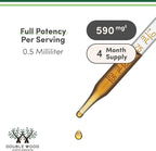 Double Wood Supplements Organic Lemon Balm Tincture - for Digestion & Relaxation 590mg - 2FL OZ, 120 Servings (Better Absorbed Than Capsules, Great for Lemon Balm Tea)