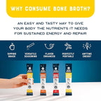 Bare Bones Bone Broth Powder Packets Variety Pack | 5 g Collagen | 10 g Protein | Keto & Paleo Friendly | No Artificial Flavors | Non-GMO, Gluten-Free, Dairy-Free on-the-go 16 Pack + Recipe Guide