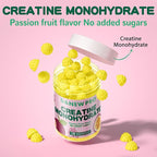 NSF Certified Creatine Gummy 5g - Creatine Monohydrate Gummies for Men & Women, Creatine Monohydrate for Muscle Strength, Muscle Builder, Energy Boost, Pre-Workout Supplement(120 Count)-Passion fruit