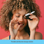Equadose Magnetic Silicone Storage Container, Modular Supplement & Travel Organizer, Reusable Soft Silicone Vitamin Jar, Fridge-Mountable, Deep Capacity, Secure Flip Lids, Black, BPA-Free
