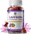 Lukaree 10-in-1 Saffron Gummies Supplements for Mood, Focus & Eye Support with L-Theanine 200mg, GABA, Ashwagandha, Lutein, Zeaxanthin & Astaxanthin, Sugar Free, Vegan, Berry Flavor, 60 Count