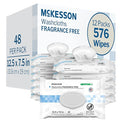 McKesson Washcloth Wipes, Unscented - Disposable Wet Wipes for Adults - Fragrance-Free, Paraben-Free - No-Rinse Formula, 48 Count, 12 Packs, 576 Total