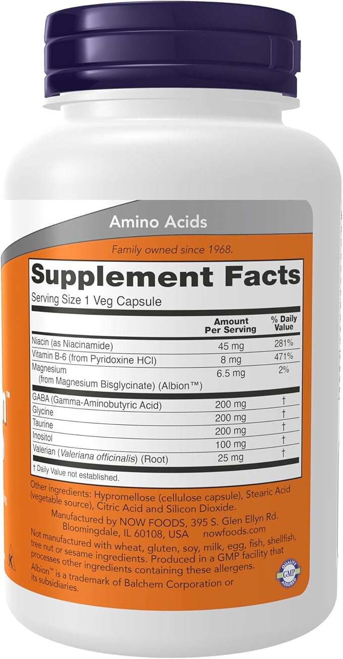 Now Supplements, True Calm, with Magnesium, GABA, B Vitamins & More, 90 Veg Capsules, (Pack of 2)