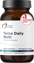 Designs for Health Methylated Multivitamin for Women & Men - Twice Daily Multimineral Supplement & Multivitamin Without Iron + Methylated B12 and Folate, Vitamin C, K, D, E + More (120 Capsules)
