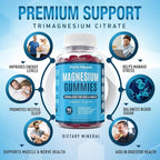 Purely Optimal Magnesium Citrate Gummies for Kids & Adults - Delicious Cherry Flavor - Sleep, Calm & Digestive Support, Relaxation, Muscle Health - Chewable Magnesium, Gluten-Free, Vegan - 90 Gummies