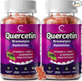 Quercetin Gummies, Quercetin with Bromelain, Vitamin C, Zinc & Elderberry, High Potency Immune Support, Respiratory Health & Antioxidant Supplement for Adult & Kid, Vegan, 60 Gummies (2 Pack)