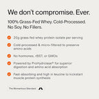 Momentous Essential Grass-Fed Whey Protein Powder – 20 g Whey Isolate Protein – NSF Certified for Sport – Gluten-Free – 25 Servings for Essential Everyday Use – Chocolate – Net WT 1.44 LB (655 g)