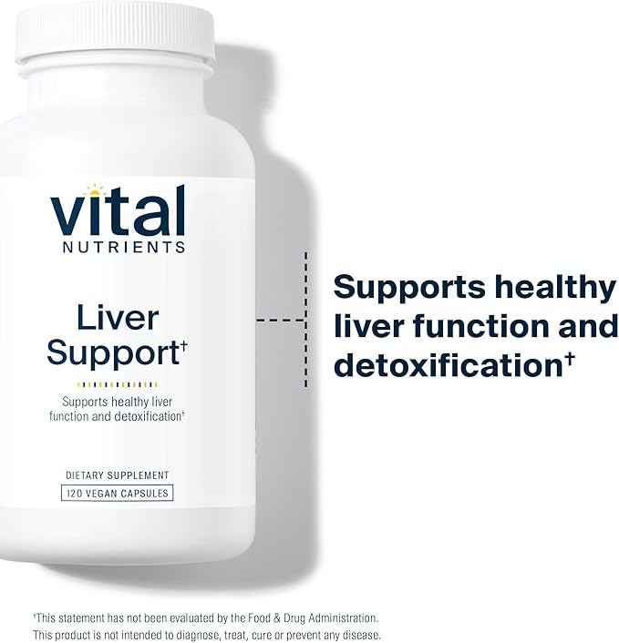 Vital Nutrients Liver Support Milk Thistle and Curcumin - Vegan Supplement - Herbal Combination to Support Healthy Liver Function* - Gluten, Dairy and Soy Free - 120 Capsules