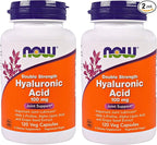 NOW Foods - Hyaluronic Acid 100 mg - 120 Veg Capsule (Pack of 2)