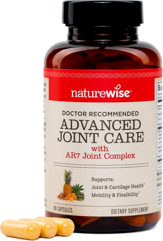 NatureWise Advanced Joint Supplement with Clinically Tested AR7 Joint Complex Ingredient - Comfort & Flexibility Support - Non-GMO, USA Manufactured - 90 Capsules[30-Day Supply]
