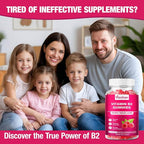 Haohan Vitamin B2 400mg with Magnesium Gummies for Migraine and Nervous System Support in Sugar-Free Vegan Raspberry Flavor, 60 Count for Adults and Kids