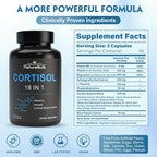 Cortisol Supplements for Women, 18-in-1 - Premium Blend with Ashwagandha, Rhodiola, Magnesium & L-Theanine - Stress Response Support & Mood Enhancement Formula - 120 Vegetarian Capsules