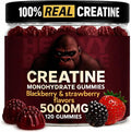 Creatine Monohydrate Gummies 5g Sugar Free Creatine with Vitamin B12 and L-Taurine | Muscle Growth for Men and Women | Low Calorie Formula 120 Gummies for 30 Servings, Mixed Berry