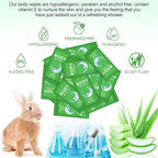 Treela 300 Pcs Large Body Wipes Bulk Deodorant Travel Size for Homeless Care Package Supplies Individually Wrapped Adults Bathing No Rinse Wet Wipes Men Women Hygiene Items(7.09" X 9.84",Green)