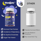 Sleep Gummies Melatonin Free with Magnesium Glycinate, L-Tryptophan, GABA, L-Theanine, Ashwagandha, Natural Sleep Aid Calm Relax Gummy No Melatonin for Adults Extra Strength without Melatonin, 60Cts