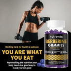 Nutravita Berberine Gummies with Ceylon Cinnamon 1500mg High Potency Berberine HCL Supplement for Immune and Metabolism Support, Sugar Free Organic Berberine Gummies Blueberry Flavor-2PACK
