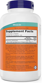 Now Foods Magnesium Glycinate, 240 Tablets - Supports Healthy Muscle and Nerve Functions - Non-GMO