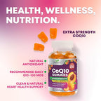CoQ10 Gummies for Adults - Coenzyme Q10 100mg Per Serving - 3X Strength, High Absorption Antioxidant Supplement for Heart Health Support & Energy Production - Co Q10 (Coq 10) Supplements - 120 Gummies