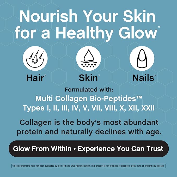 NeoCell Multi Collagen Bio-Peptides Powder | 10oz | Advanced with Hyaluronic Acid and Vitamin C | 10 Super Types of Collagen | Superior Absorption | Grassfed Protein Supplement
