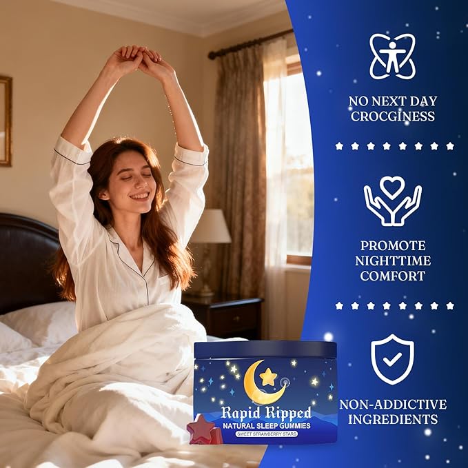 JRR LyraSleep Natural Sleep Aid Gummies - Fall Asleep Quickly and Gently in 30 Minutes- Effective Melatonin 6 mg Sleep+ Gummies for Adults a Restful Night's Sleep -60 Count (2pcs)