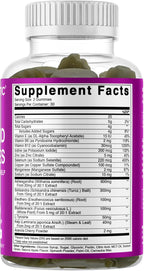 Vitamatic Vegan Thyroid Support Gummies with Iodine & Kelp – 60 Count Improve Your Energy & Increase Metabolism – Plant-Based