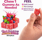 Liver Health, Stop Drinking Alcohol, 100% Drug-Free, Natural, Works Fast, Support Gummies to Help Less Cravings, Suppress Triggers, Before, During & After Quitting