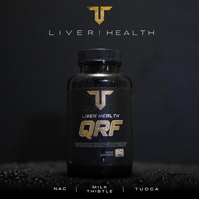 Troponin Nutrition QRF Liver Support Supplement - NAC 600mg, TUDCA & Milk Thistle Extract - Liver Cleanse Detox & Repair, Bile Flow, Glutathione Booster - 60 Capsules