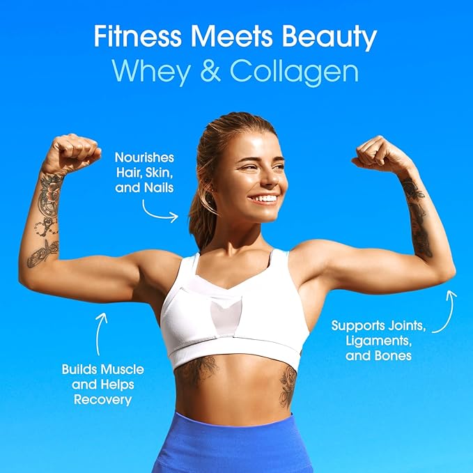 Fit & Lean Clear Protein Powder with Whey Isolate Protein and Collagen, Grass Fed, Muscle Recovery, Skin, Joints, GLP-1 Support, 0g Sugar, Blue Raspberry, 20 Servings