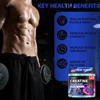 120Count Creatine Monohydrate Gummies 5g, Energy Creatine Supplements Gummies for Gym Essentials-Blueberry