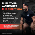 Bounce Pro Beast Mode Pre Workout Gummies with Caffeine, Beta-Alanine & L-Tyrosine for Energy, Focus & Training Intensity (50 Count (Pack of 1), Fruit Punch)