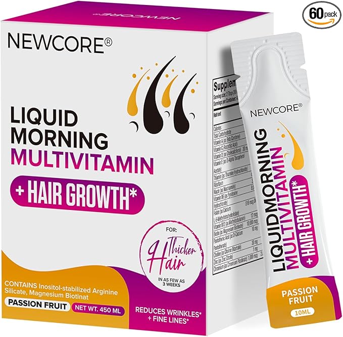 Liquid Multivitamin for Women – Promotes Thicker Hair & Smoother Skin – with Biotin, Collagen, and Vitamins – Vegan, Non-GMO – 10.14 fl oz