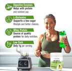 Metabolic Protein C-Plus, Whey Protein Powder & Shake Meal Replacement with Vitamin C, L-Glutamine & Digestive Enzymes, Low Carb Protein Drink, Support Metabolism, Energy & Gut health 1.1 lb, Vanilla