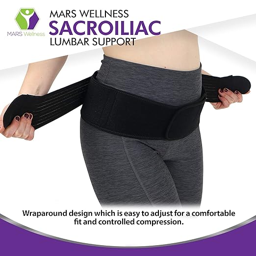 MARS WELLNESS Sacroiliac Support SI Loc Hip Belt for Men and Women Lumbar Lower Back Joint Pelvic Posture Support Large/X Large