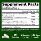 NAD Supplement with Resveratrol - Supports Cellular Energy, Anti-Aging & DNA Repair -Advanced NAD Supplement for Women & Men, Non-GMO, 30-Day Supply