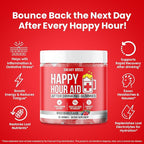 Sneaky Booze Happy Hour Aid Gummies Supplement Pre Game Party Hydration Electrolytes Alcohol DHM Milk Thistle After Drinking Gummy Weekend Recovery Vitamins Formula Better Mornings Support 90 Count