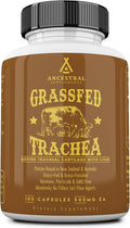 Ancestral Supplements Grass Fed Beef Tracheal Cartilage Supplement with Liver, 3000mg, Immune Health and Joint Support Supplement Promotes Healing, Non-GMO, 180 Capsules